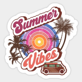 SUMMER VIBES RETRO COLOURS 2023 2024 Sticker
